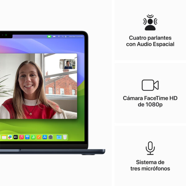 MacBook Air 15" Chip M3 16GB 512GB Medianoche