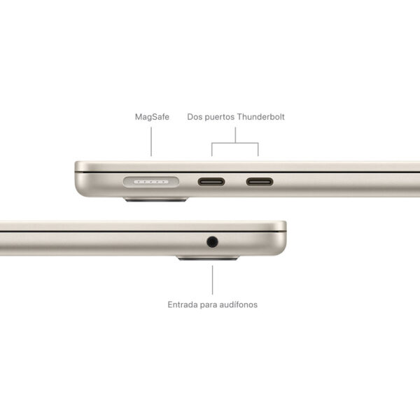 MacBook Air 13" Chip M3 16GB 256GB 30W Blanco estrella