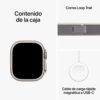 Apple Watch Ultra 2 49 mm Titanio Trail Loop Verde/Gris (S/M)