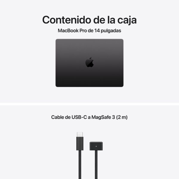 MacBook Pro 14" Chip M5 24GB 512GB 70W Negro espacial